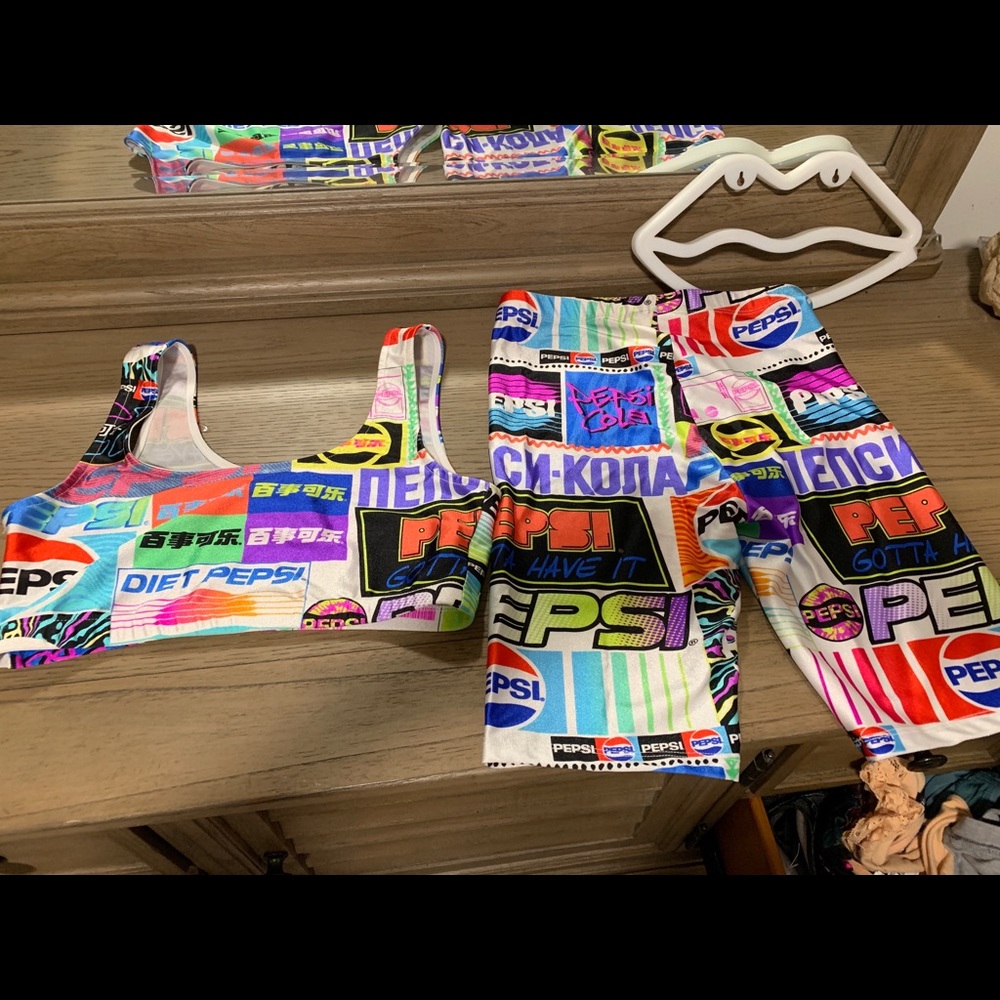 Forever 21 Pepsi Biker Short Set